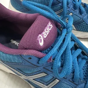 ASICS GEL-Contend 4 Shoes Womens‎ 6.5 Blue Purple Mesh Running Sneakers T767N thumbnail 3