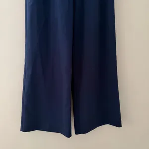 Ann Taylor Wide Leg Pleated Trouser Pants Navy Blue High Waist Women Size 8 thumbnail 2