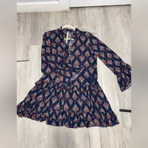 Anthropologie Uncle Frank Dress Ruffle Long Sleeve XS 100%rayon style 33350 USA thumbnail 13