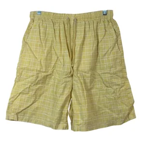 Fresh Produce Yellow Plaid Cotton Shorts Elastic Drawstring Adult L‎ Made in USA thumbnail 1