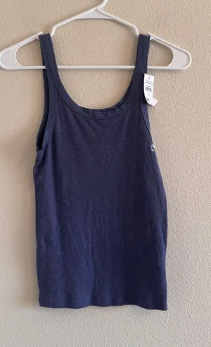 NWT American Eagle Outfitters Navy Blue Ribbed Tank Top thumbnail 1