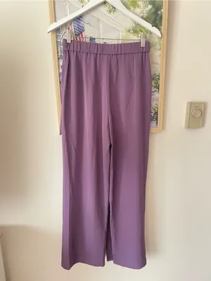 Halara Flex High Waisted Wide Leg Pants Small Sandalwood Violet Tie New thumbnail 6