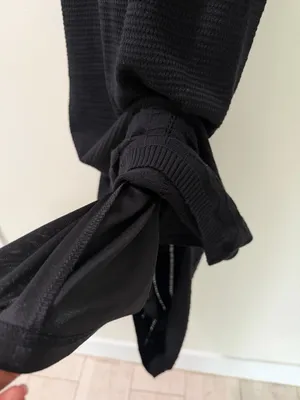 NWT Black Knit Midi Dress Size L thumbnail 5