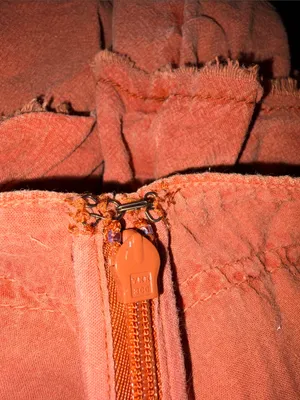 Free People Tiered Ruffle Mini Skirt in Coral Orange thumbnail 5
