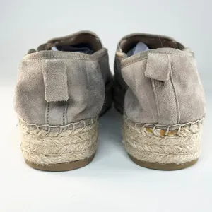 Sam Edelman Carrin Grey Taupe Suede Espadrille Platform Flats Shoes Women 9 thumbnail 4