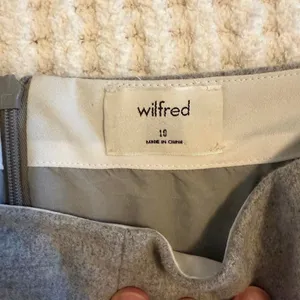 Aritzia Wilfred Essonne Mini Skirt Grey A-Line Wool Cashmere‎ Blend Size 10 thumbnail 4