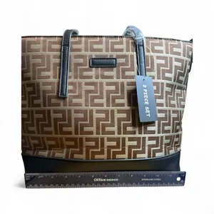 Fashion 2 Piece Bag NWT(NOT A FENDI BAG) Stylish Geometric Patterned Handbag Set thumbnail 14