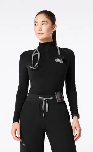 Salta ¼ Zip Long-Sleeved Underscrub black size medium thumbnail 1