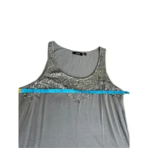 Apt 9 gray silver sequin tank top size thumbnail 5