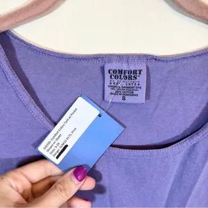Comfort Colors Purple Clemson Tigers Tank Top‎ Small NWT thumbnail 3