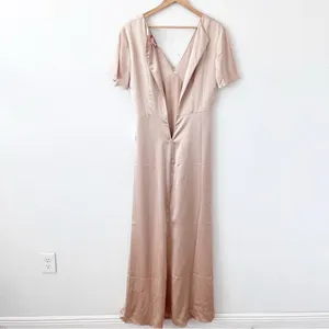 Show Me Your Mumu Rome Twist Maxi Dress Champagne Wedding Bridesmaid Satin Gown thumbnail 9
