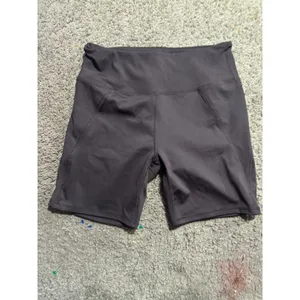 LegEnd Active‎ Womens High Waisted Ribbed Biker Shorts Purple XL 7 Inch Inseam thumbnail 2