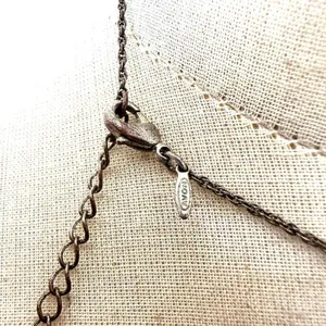 Avon vintage rhinestone pendant necklace Silver thumbnail 5