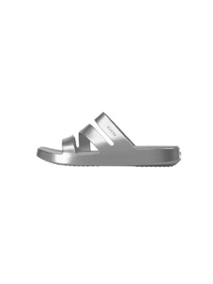 NWT Crocs Womens Getaway Platform Strappy Sandals 211659 Silver Gray 11M thumbnail 3
