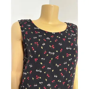 Studio Ease Black Floral Sleeveless Maxi Dress 14 Cottagecore Vintage 90s y2k thumbnail 4