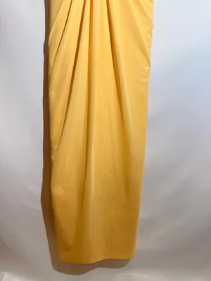 Elliatt Amara Butter Yellow Strapless Sculpted Waist Formal Maxi Dress Size S thumbnail 10