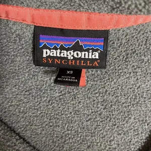 Patagonia Synchilla Snap-T Fleece Pullover Jacket Logo Gray Teal Women’s Size XS thumbnail 7