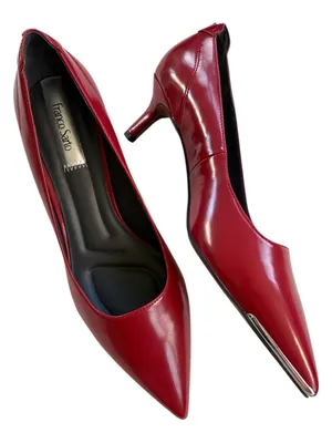 Like New Franco Sarto Pointed Toe Heels Red Size 10 Wide thumbnail 1