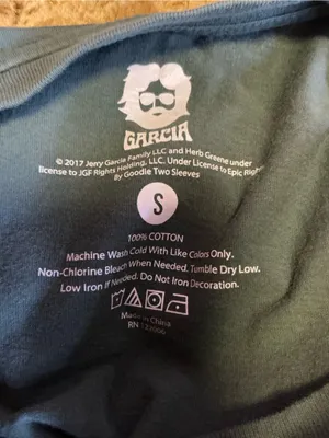 Grateful Dead Jerry Garcia Live 1986 San Francisco Graphic Tee Vintage Style Band T Shirt thumbnail 2