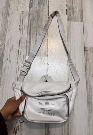 Adidas Originals White Leather Crossbody Bag Fannypack Sling Purse thumbnail 1