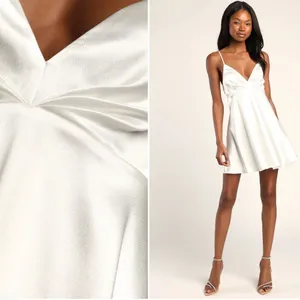 LULU's Chic Bachelorette Engagement Bridal Sexy Satin Babydoll Mini Dress thumbnail 4