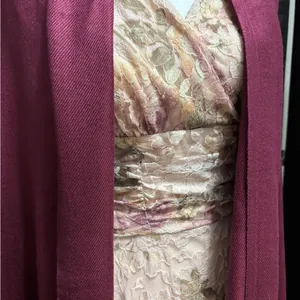 Wine Burgandy Pashmina Shawl Wrap Scarf Wedding Bridesmaid Evening Dress Elegant thumbnail 5