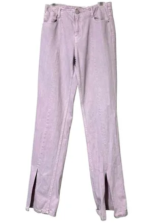 ZARA women’s size 6 lavender light purple front slit jeans business casual thumbnail 9