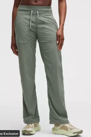 lululemon athletica Olive Green Drawcord Wide-Leg Track Pants thumbnail 1