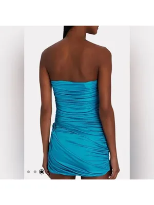 Gauge81 Talsi Mini Dress Deep Lagoon Womens Sizes Medium thumbnail 3