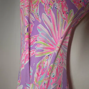 Lilly Pulitzer Amina Dress Sleeveless Designer Bright Floral Sz XS Pima Cotton thumbnail 8