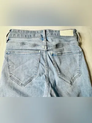 Hollister High Rise Flare Split Hem Medium Wash Jeans Y2K Women’s Size 24 L 29 thumbnail 5