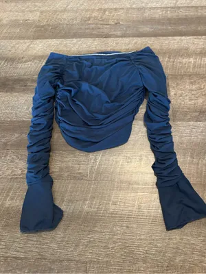 Princess Polly Moreno Off The Shoulder Navy Top thumbnail 2