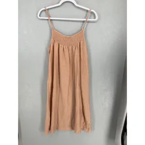 Coop Womens Dress Peach Smocked Adjustable Strap Mini Size 36 thumbnail 3