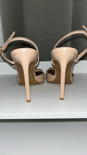Nine West Nude Strapped Heels thumbnail 5