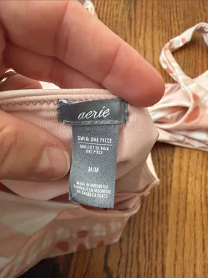 aerie Tie-Dye Cutout One-Piece Swimsuit in Peach Size Medium thumbnail 4