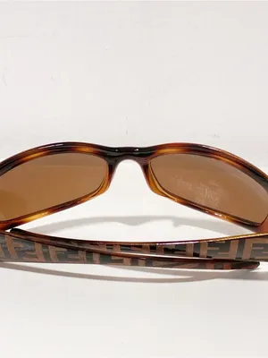 Fendi Brown Zucca Sunglasses Plastic FS407 All Over Print thumbnail 2
