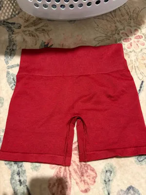 Gym shark red biker shorts thumbnail 2