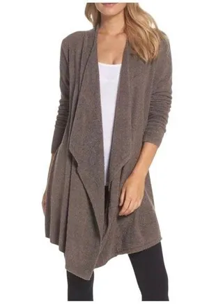 Barefoot Dreams Cardigan CozyChic Lite Island Wrap Light Brown Women’s Size XS/S thumbnail 1