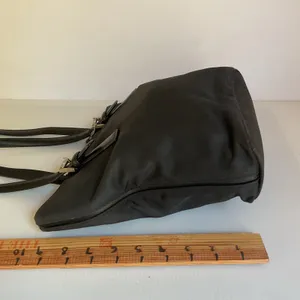 Vintage Coach F3K-9321 Black Twill Leather Trim Tote Shoulder Bag Y2K thumbnail 14