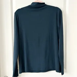 Ann Taylor Teal Long Sleeve Top with Button Detail NWT Lg thumbnail 3