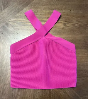 Sincerely Jules Pink Crop Top thumbnail 1