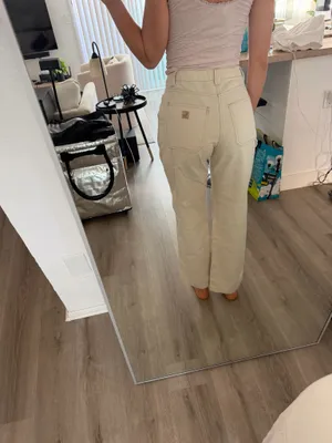 Aritzia TNA Cream Cargo Pants thumbnail 3