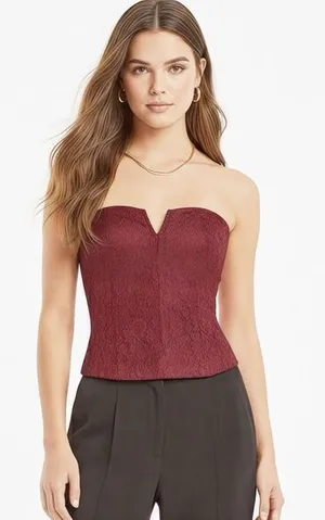 Porridge Anthropologie Corset Top Small Vampy Lace Regencycore Renaissance Goth thumbnail 1