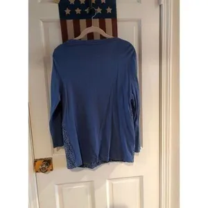 Jcrew shirt‎ blue lace size 12 New thumbnail 3