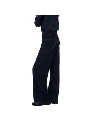 Mango Rinse-Wash Wide Leg Jeans with Belt NWT Mara Open Blue Size 4 thumbnail 9