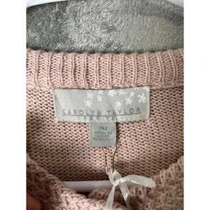 Soft Girl Blush Pink Knit Cardigan Button‎ Front Cottagecore Coquette Kawaii NEW thumbnail 5