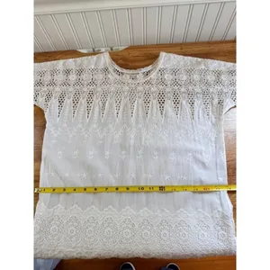 Ulla Johnson Viola White Cotton Lace Embroidered Crew Neck Mini Dress Size S 4 thumbnail 11