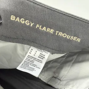 American Eagle Baggy Flare Trouser Grey Flat Front Office Business Casual 10 thumbnail 10