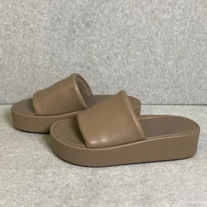 H&M Platform Slide Sandals Women's Size 40 US‎ 9 Taupe Brown Padded Chunky EUC thumbnail 4