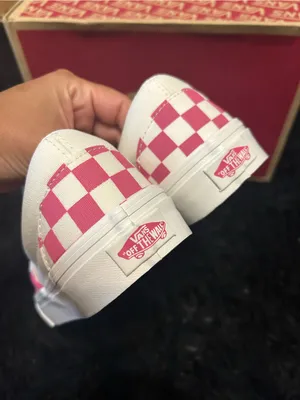 VANS off the wall checkerboard pink slip on shoes sneakers women’s 8 new thumbnail 4